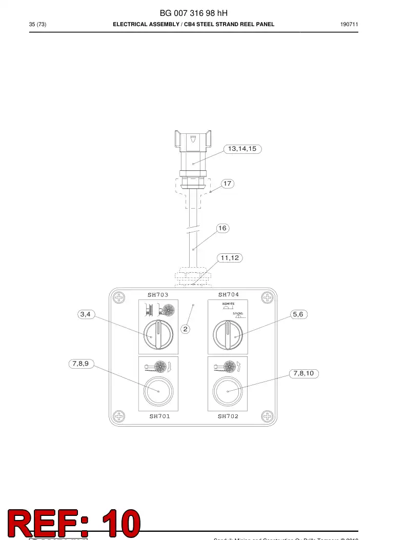BG01061600a BG 010 616 00a Sign - Sandvik Technical Drawing