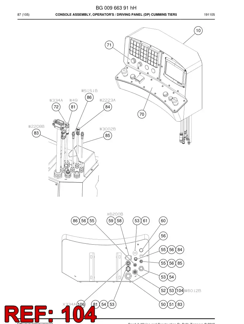 BG01062024a BG 010 620 24a Cable, Prewired, Ethernet - Sandvik Technical Drawing
