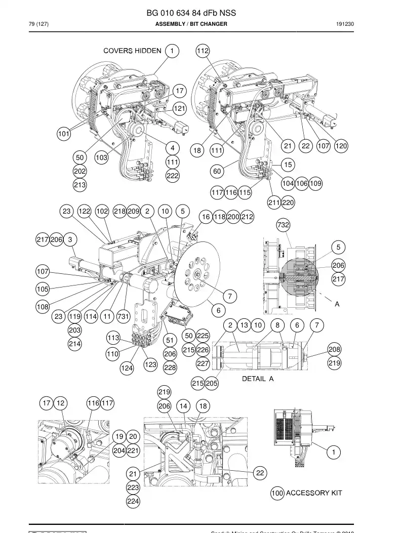 BG01063484d BG 010 634 84d Assembly - Sandvik Technical Drawing