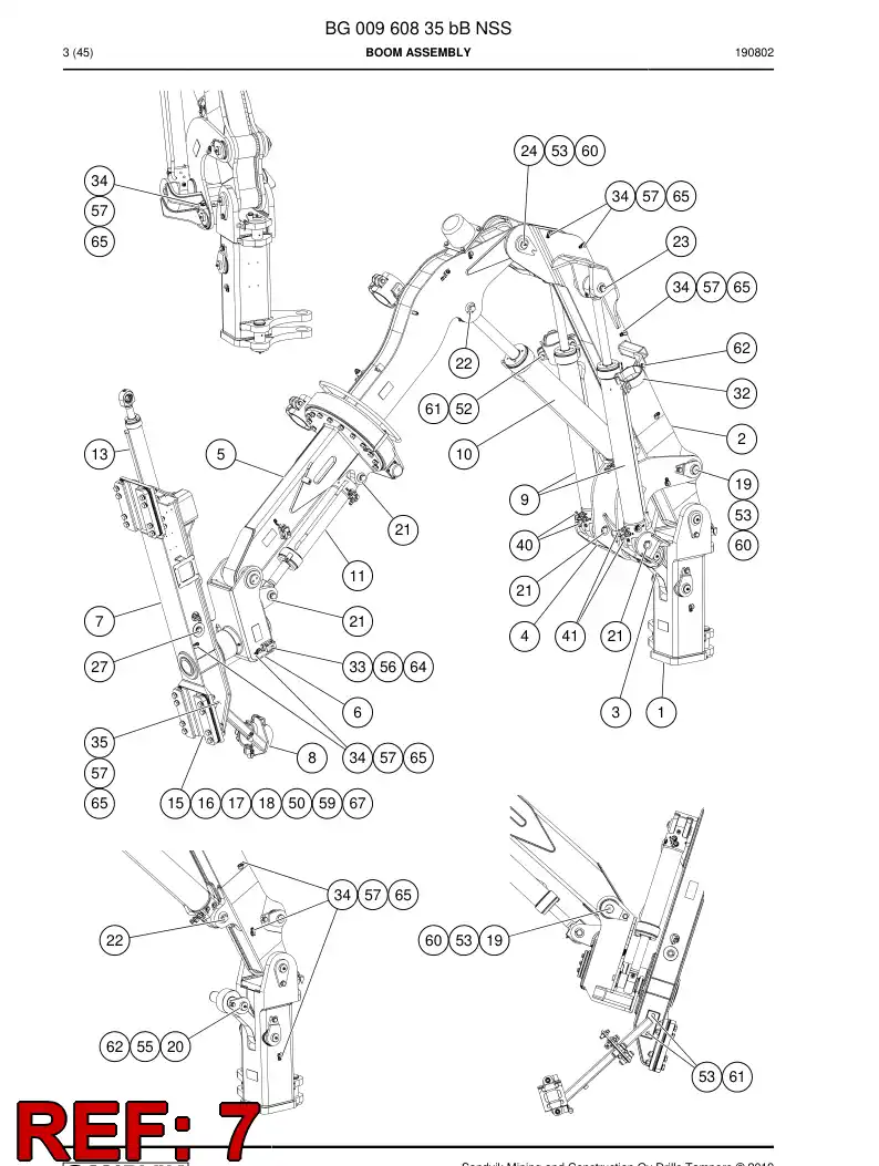 BG01063684b BG 010 636 84b Cradle - Sandvik Technical Drawing