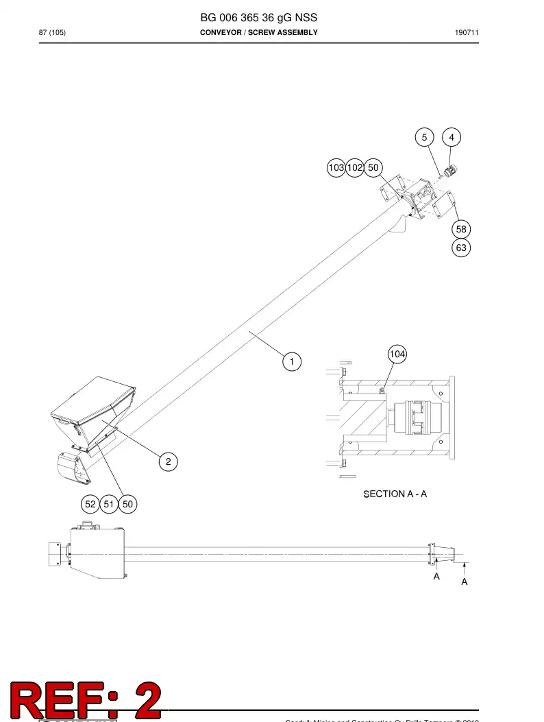 BG01066265a BG 010 662 65a Cover - Sandvik Technical Drawing