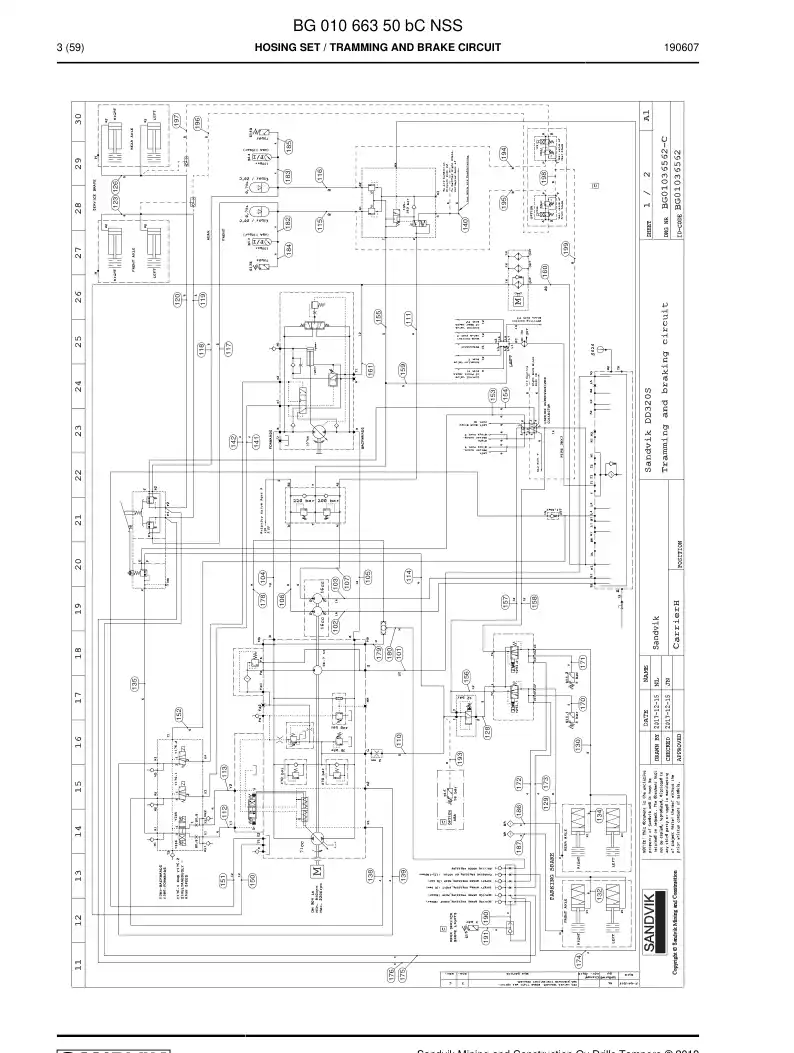 BG01066350b BG 010 663 50b Hosing Set - Sandvik Technical Drawing