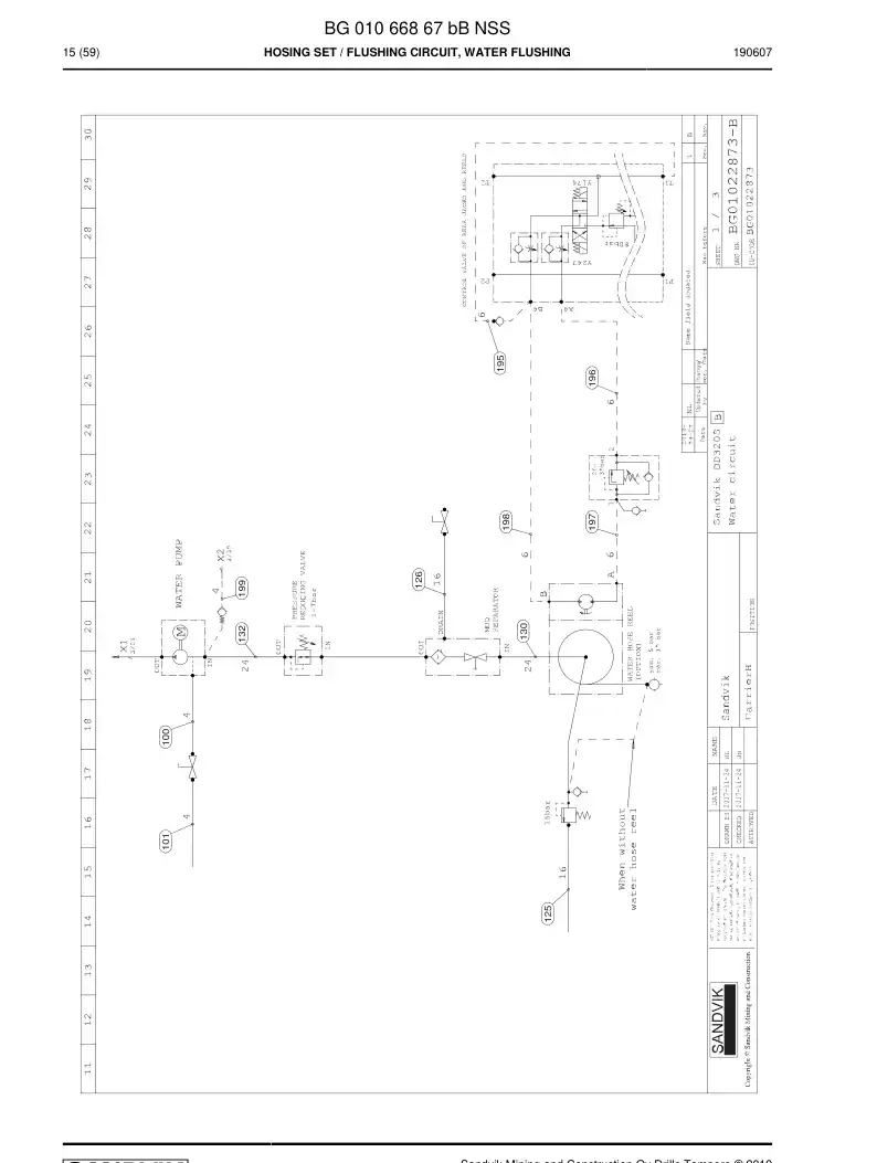 BG01066867b BG 010 668 67b Hosing Set - Sandvik Technical Drawing