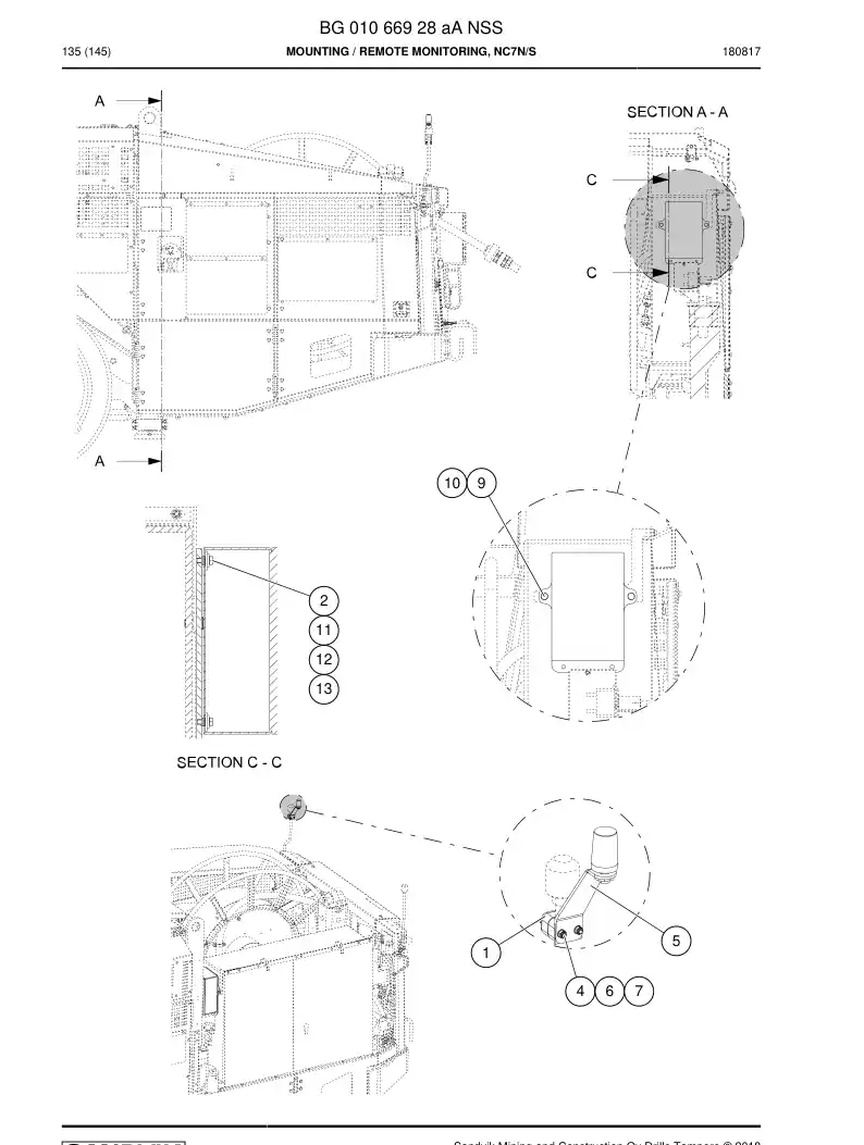 BG01066928a BG 010 669 28a Mounting - Sandvik Technical Drawing