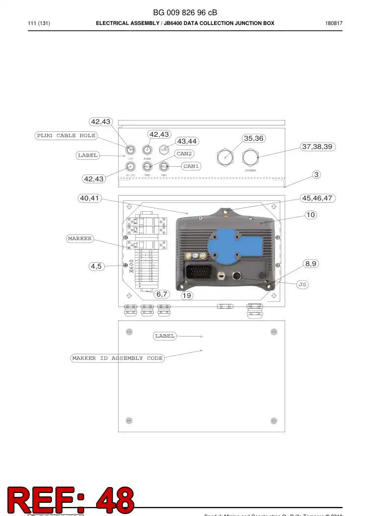 BG01069825a BG 010 698 25a CONECTOR, NGULO DIREITO - Sandvik Technical Drawing