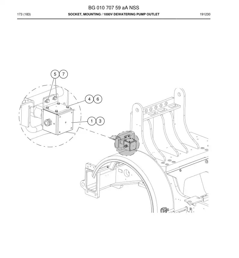 BG01070759a BG 010 707 59a Socket, Mounting - Sandvik Technical Drawing