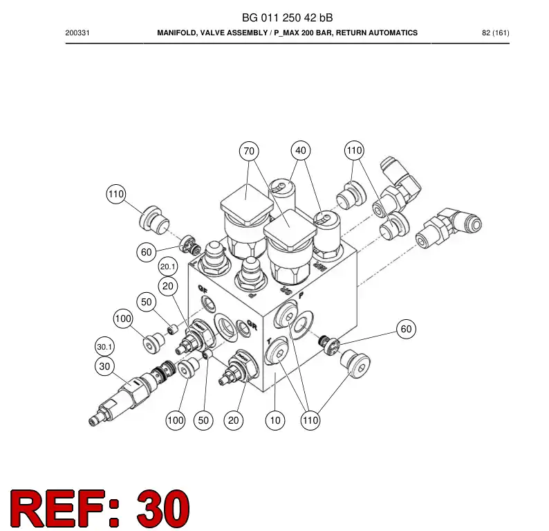 BG01070801a BG 010 708 01a Valve, Pressure Reducing - Sandvik Technical Drawing