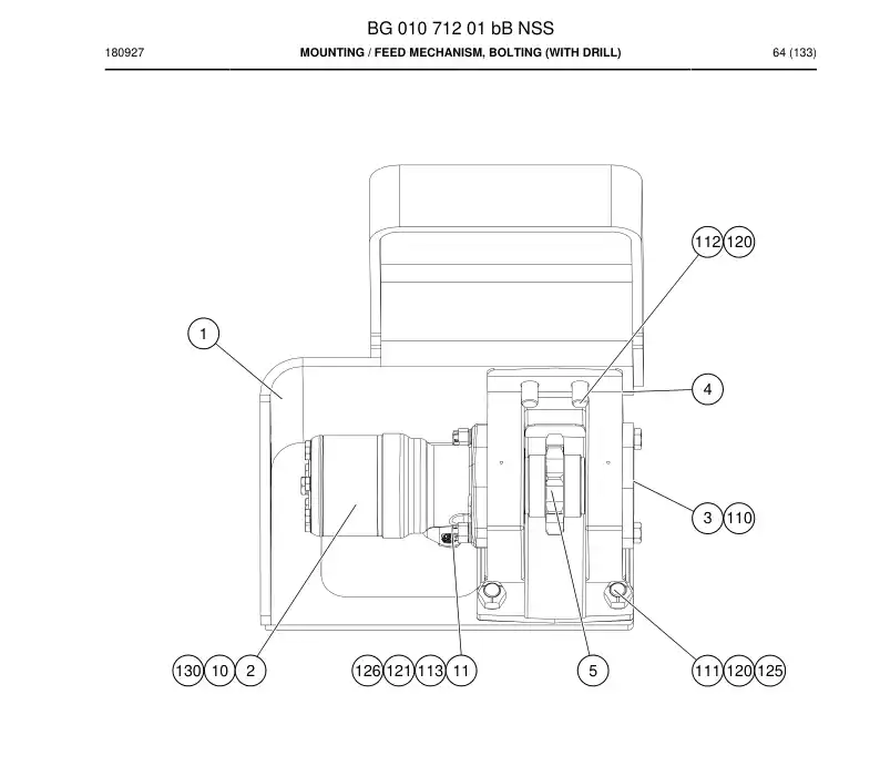BG01071201d BG 010 712 01d Mounting - Sandvik Technical Drawing