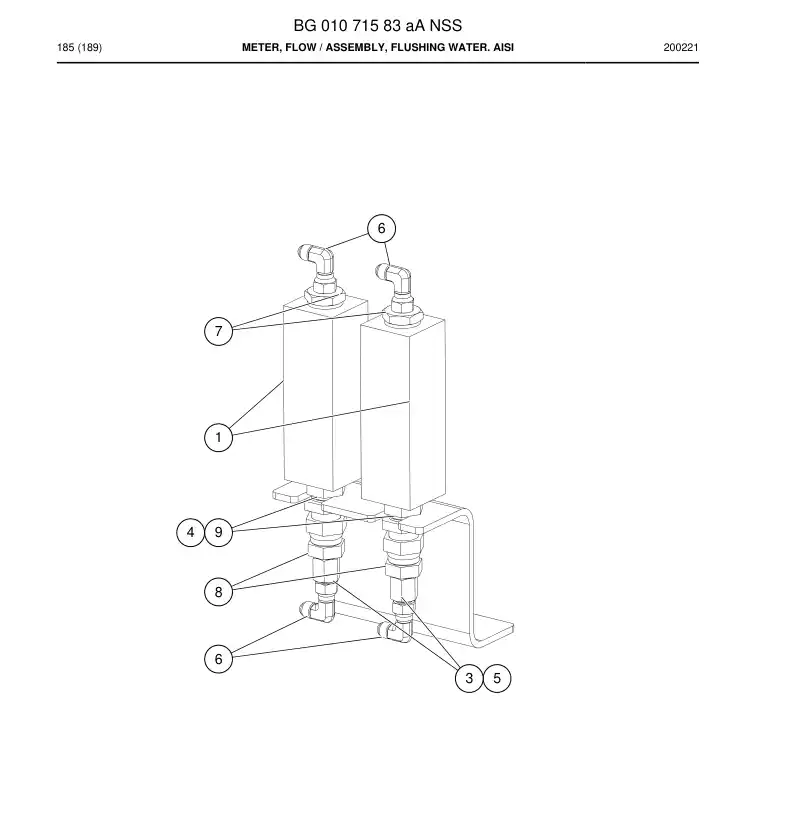 BG01071583a BG 010 715 83a Meter, flow - Sandvik Technical Drawing