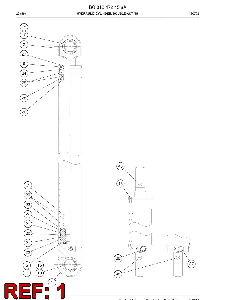 BG01072054a BG 010 720 54a Cylinder Tube Welding - Sandvik Technical Drawing