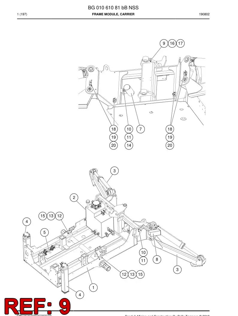 BG01072063a BG 010 720 63a Pointer - Sandvik Technical Drawing