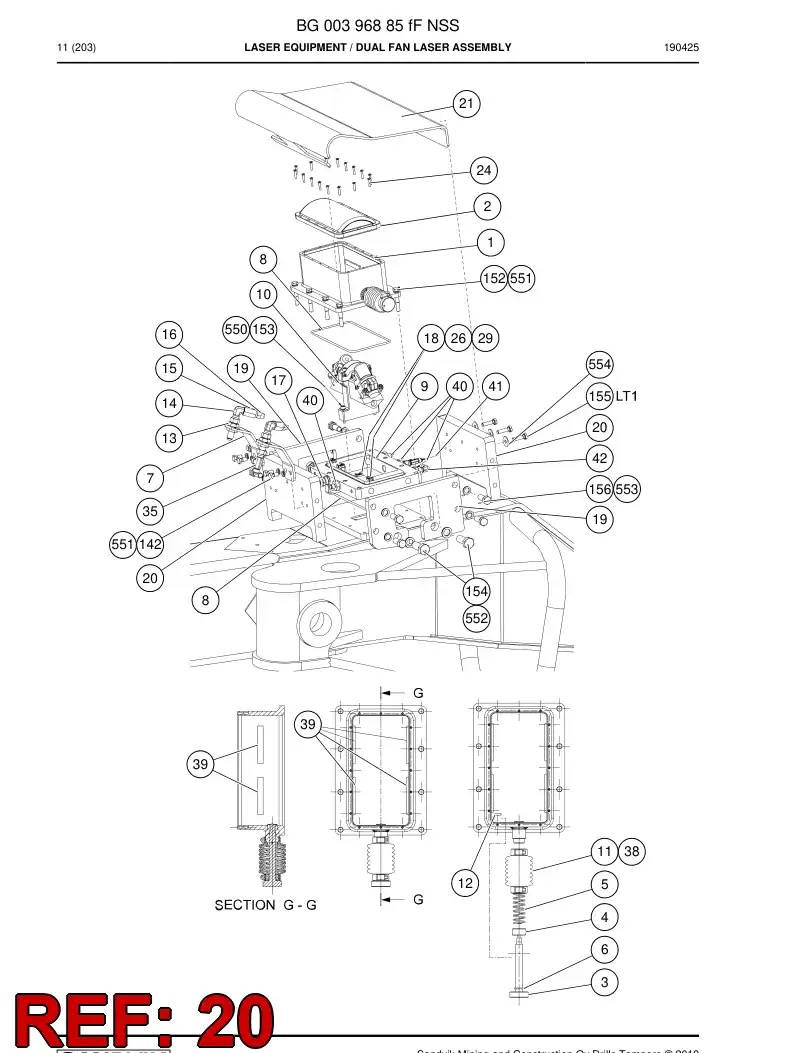 BG01074444a BG 010 744 44a Plate - Sandvik Technical Drawing