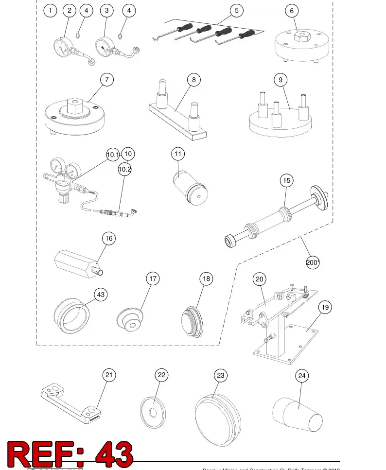 BG01078295a BG 010 782 95a Punch - Sandvik Technical Drawing