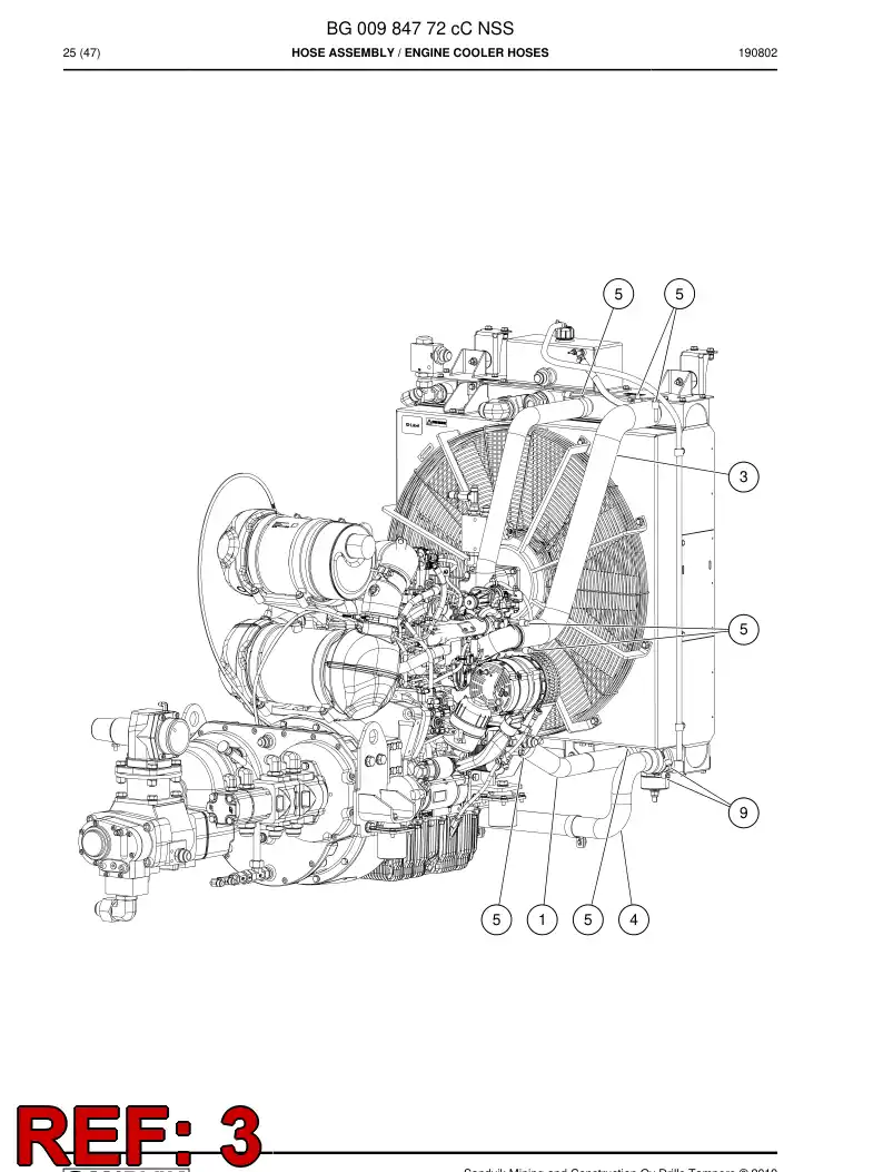 BG01079526a BG 010 795 26a Hose - Sandvik Technical Drawing
