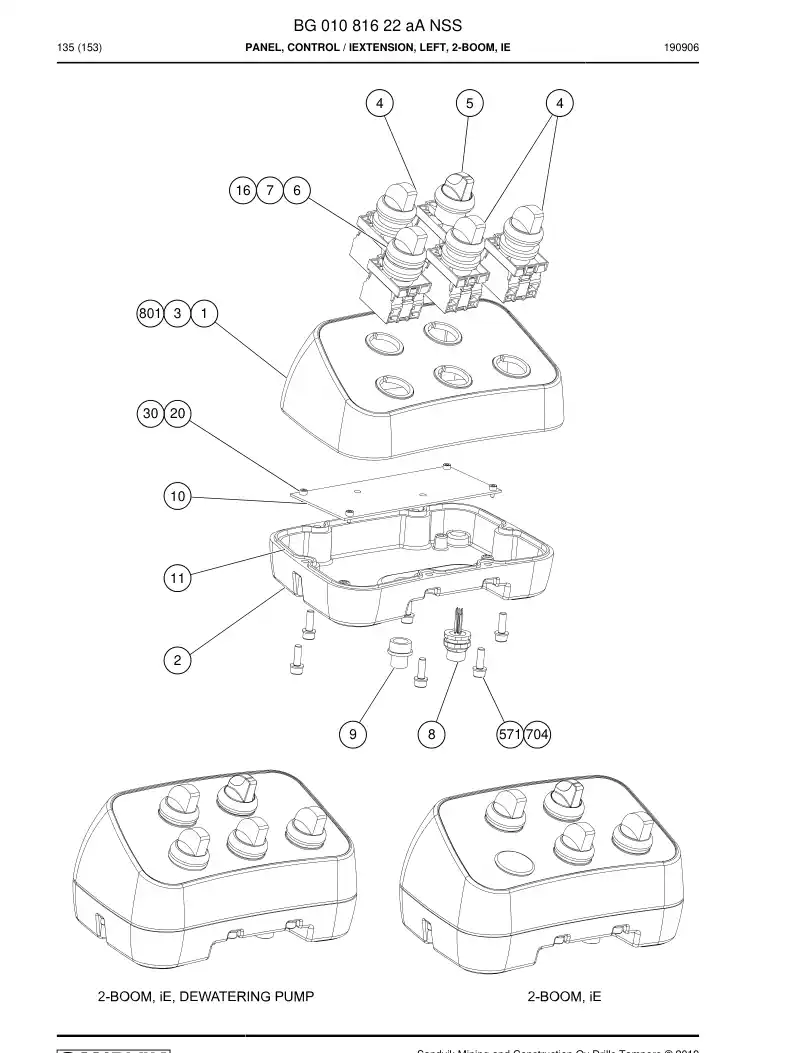 BG01081622a BG 010 816 22a PRING, CONTROL - Sandvik Technical Drawing