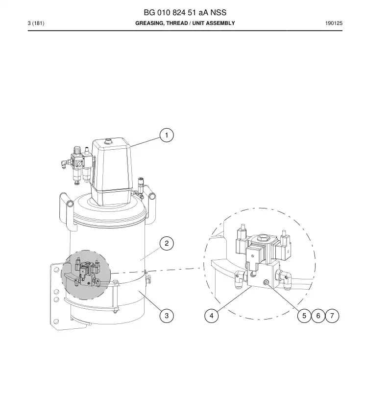BG01082451a BG 010 824 51a Greasing, Thread - Sandvik Technical Drawing