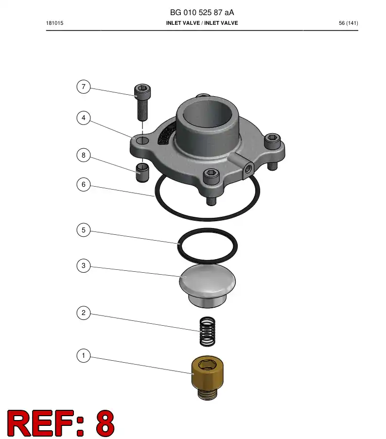 BG01083454a BG 010 834 54a Pin, Spring - Sandvik Technical Drawing