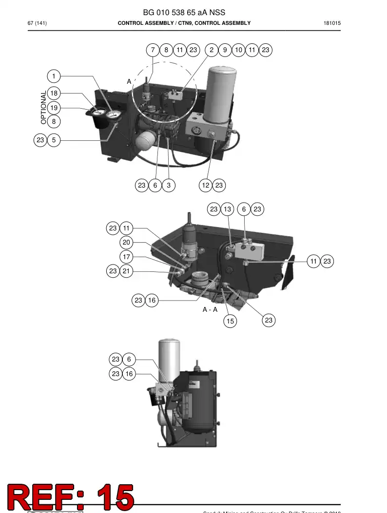 BG01083541a BG 010 835 41a Fitting - Sandvik Technical Drawing