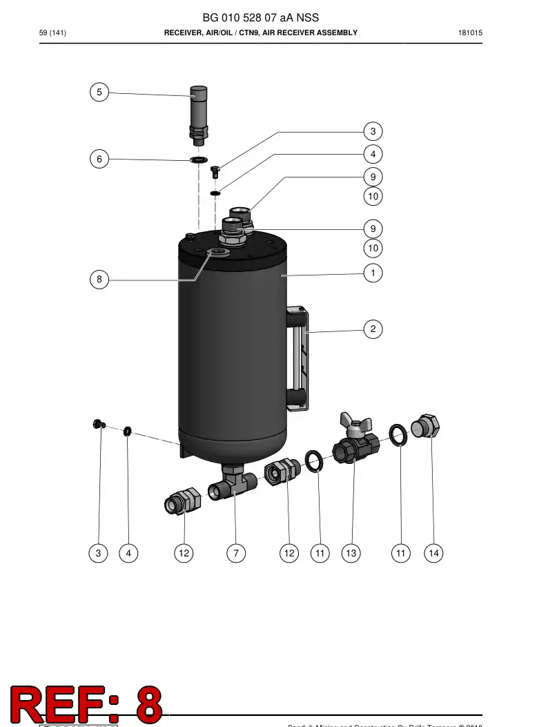 BG01083565a BG 010 835 65a Plug - Sandvik Technical Drawing