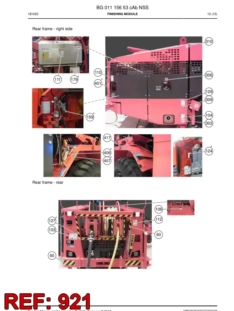 BG01084105a BG 010 841 05a Sticker - Sandvik Technical Drawing