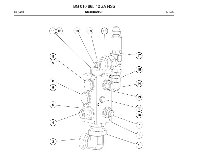 BG01086542a BG 010 865 42a DISTRIBUIDOR - Sandvik Technical Drawing