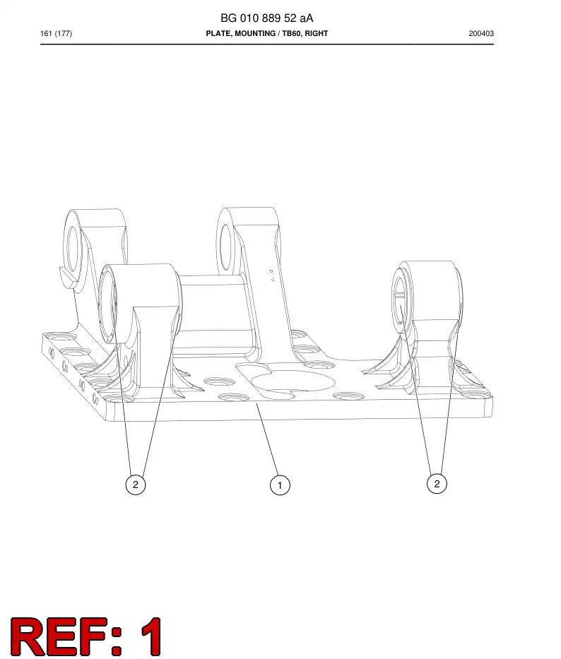 BG01088956a BG 010 889 56a Plate, Mounting - Sandvik Technical Drawing