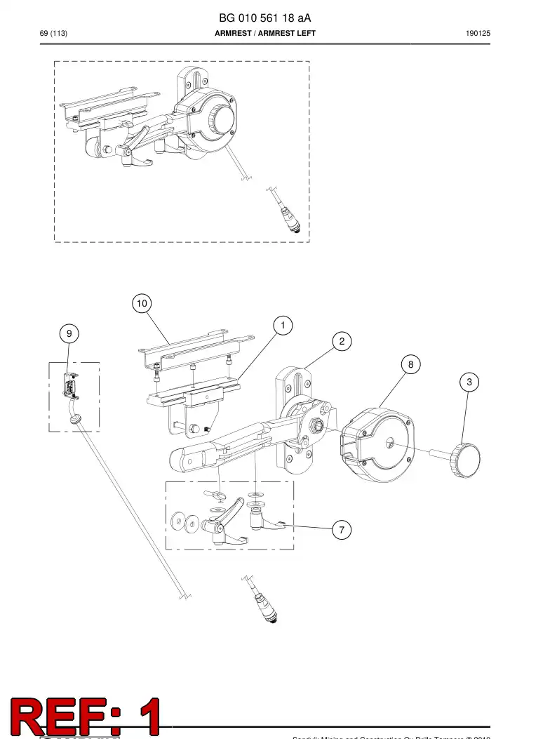 BG01091640a BG 010 916 40a Carriage - Sandvik Technical Drawing