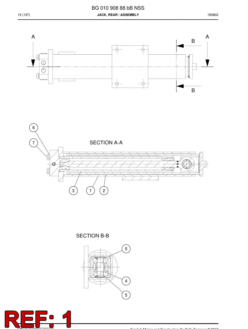 BG01092685b BG 010 926 85b Tube, Outer - Sandvik Technical Drawing