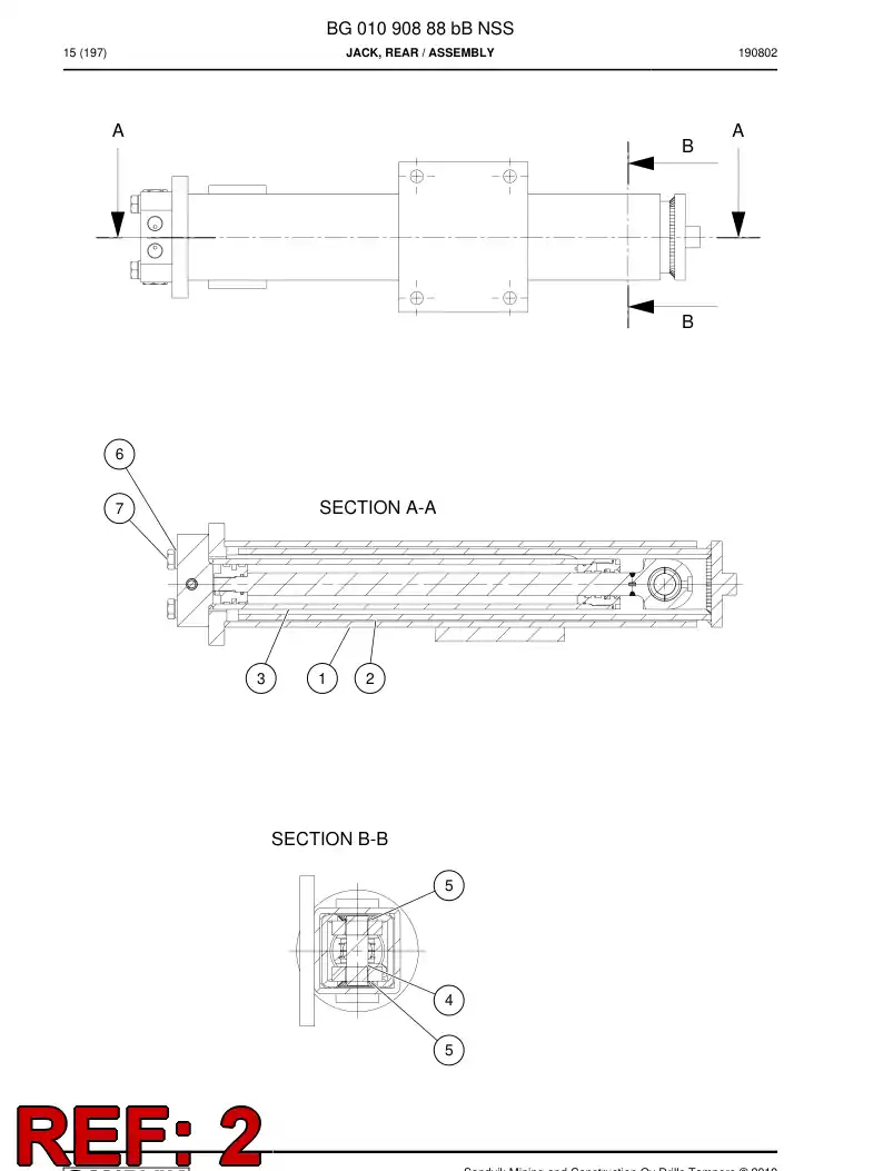 BG01093161b BG 010 931 61b Tube, Inner - Sandvik Technical Drawing