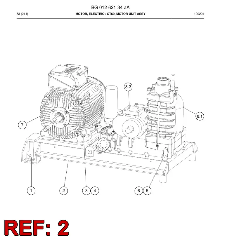 BG01094154a BG 010 941 54a CHASIS - Sandvik Technical Drawing