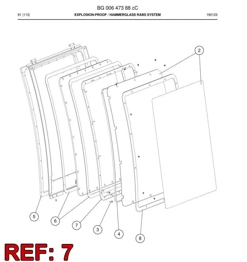 BG01094349a BG 010 943 49a Frame, Steel - Sandvik Technical Drawing