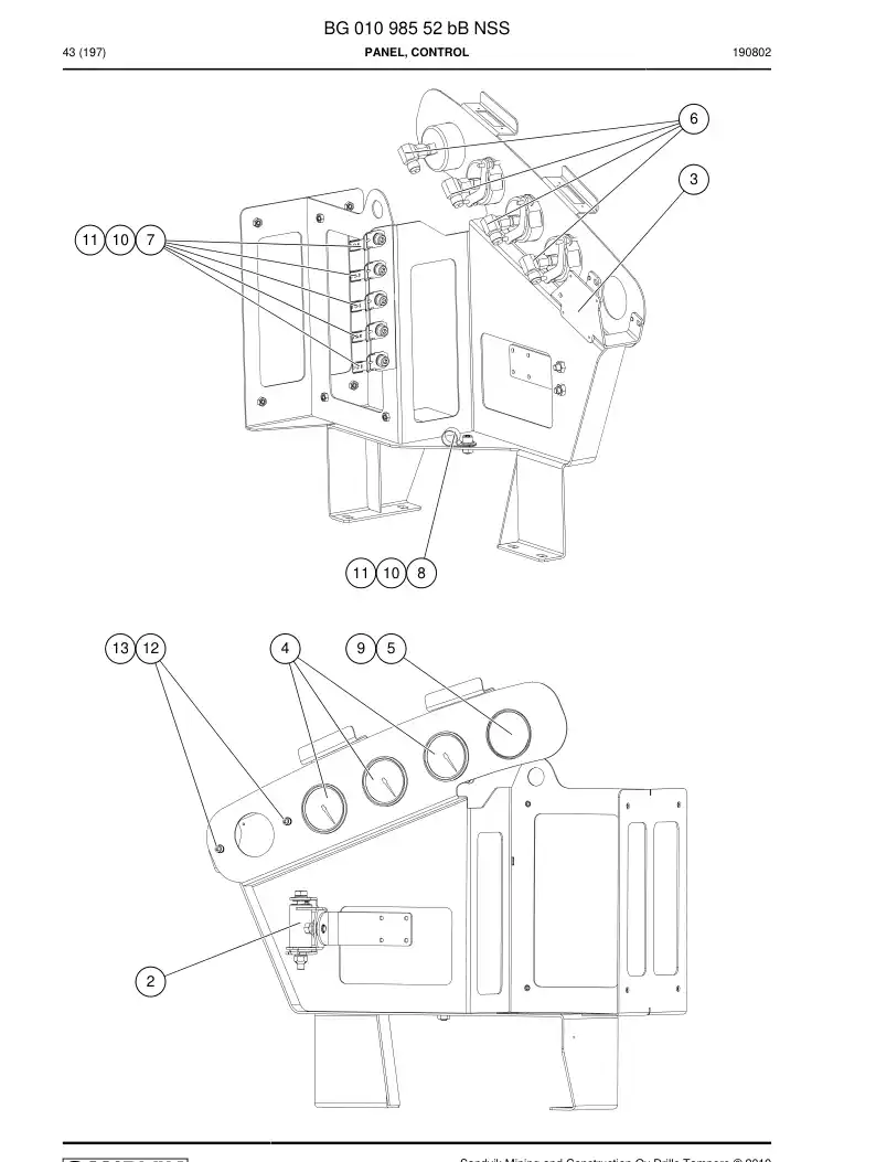 BG01098552b BG 010 985 52b PRING, CONTROL - Sandvik Technical Drawing