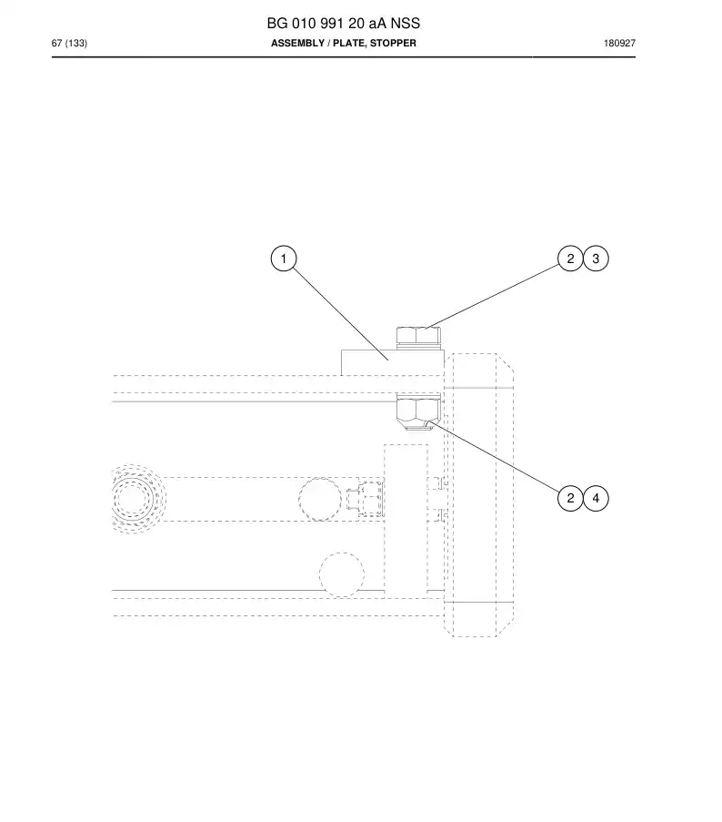 BG01099120a BG 010 991 20a Assembly - Sandvik Technical Drawing