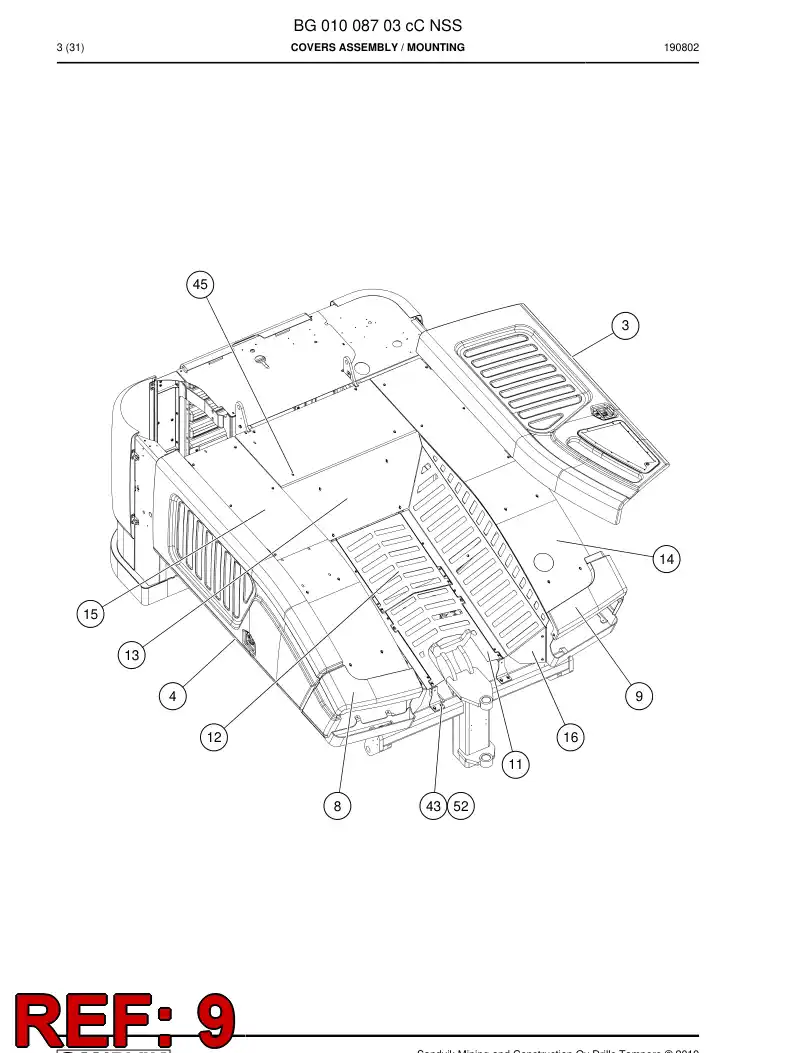 BG01100850b BG 011 008 50b Cover - Sandvik Technical Drawing