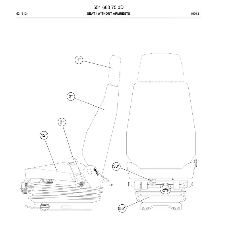 BG01101444a BG 011 014 44a Belt, Safety - Sandvik Technical Drawing
