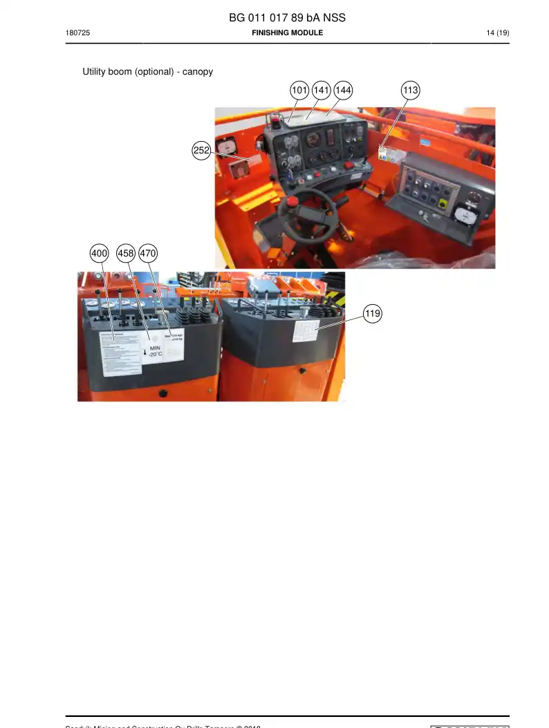BG01101789b BG 011 017 89b Finishing module - Sandvik Technical Drawing
