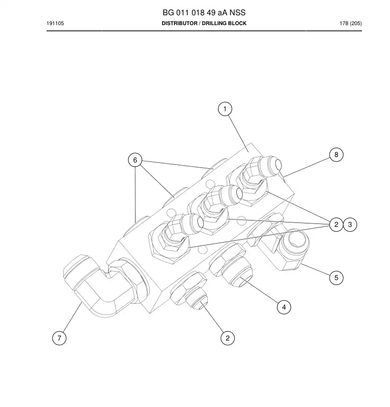 BG01101849a BG 011 018 49a Distributor - Sandvik Technical Drawing