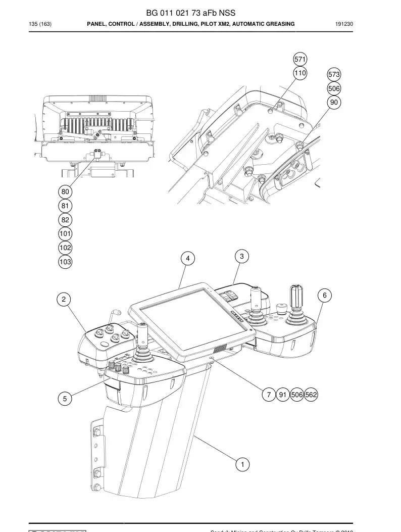 BG01102173a BG 011 021 73a PRING, CONTROL - Sandvik Technical Drawing
