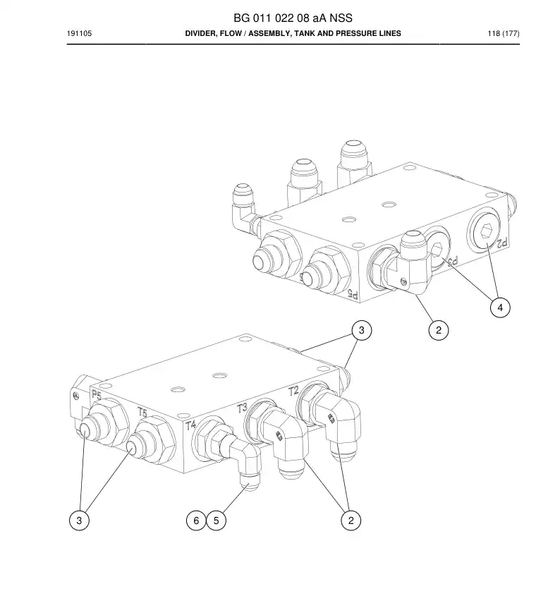 BG01102208a BG 011 022 08a Divider, Flow - Sandvik Technical Drawing
