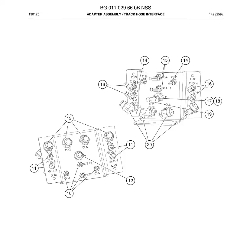 BG01102966b BG 011 029 66b Adapter Assembly - Sandvik Technical Drawing