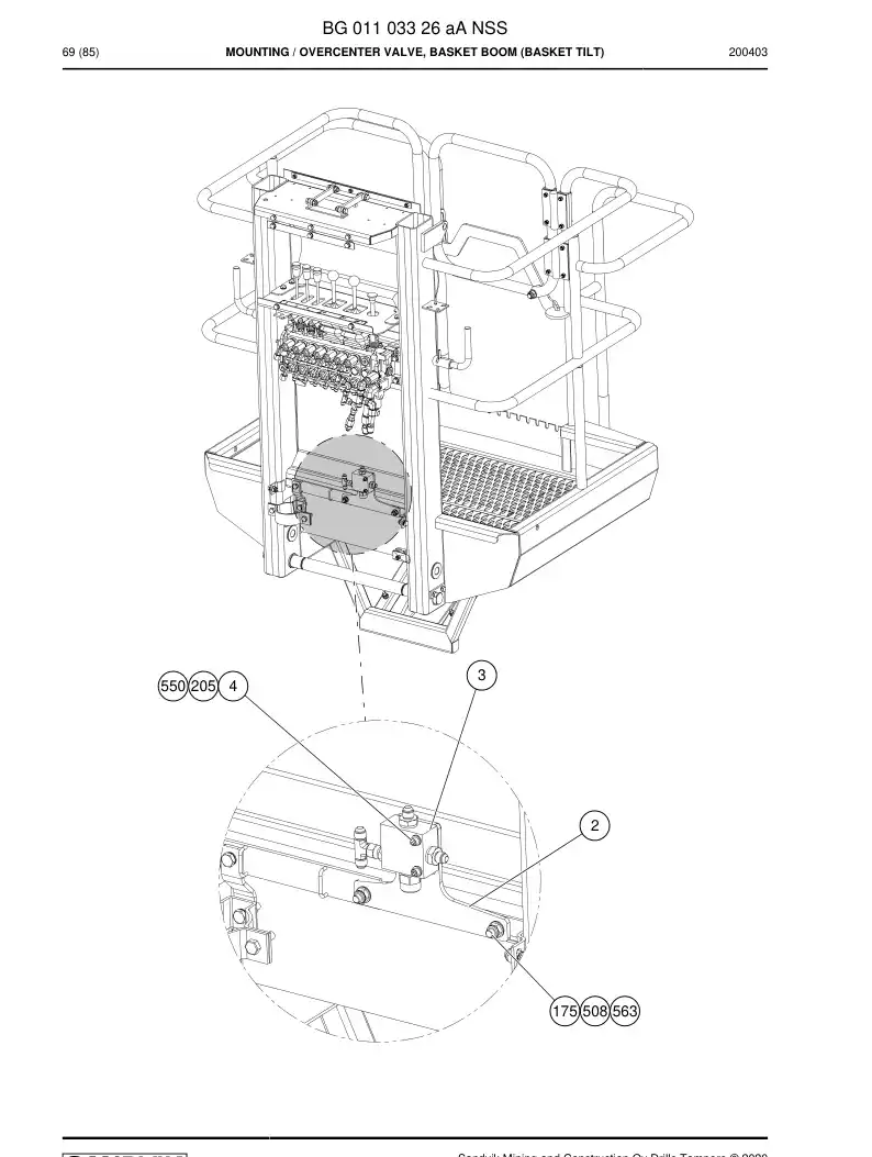 BG01103326a BG 011 033 26a Mounting - Sandvik Technical Drawing