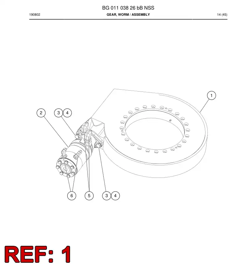 BG01103577a BG 011 035 77a Worm Set - Sandvik Technical Drawing