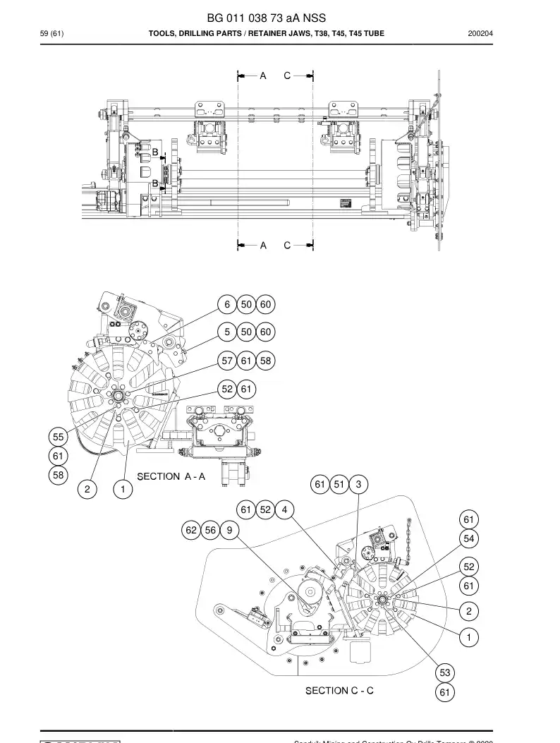 BG01103873a BG 011 038 73a Tools, Drilling Parts - Sandvik Technical Drawing