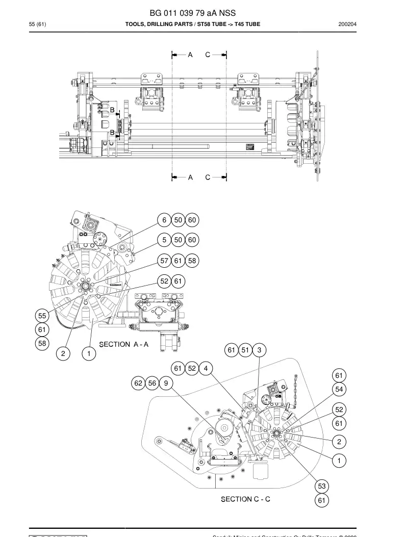 BG01103979a BG 011 039 79a Tools, Drilling Parts - Sandvik Technical Drawing