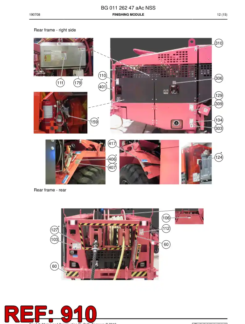 BG01104096b BG 011 040 96b Decal set - Sandvik Technical Drawing