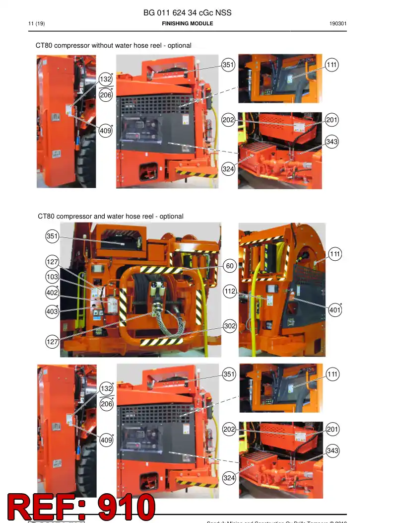 BG01104601b BG 011 046 01b JUEGO DE ADHESIVOS - Sandvik Technical Drawing