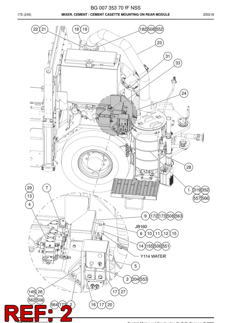 BG01105614a BG 011 056 14a Bracket - Sandvik Technical Drawing