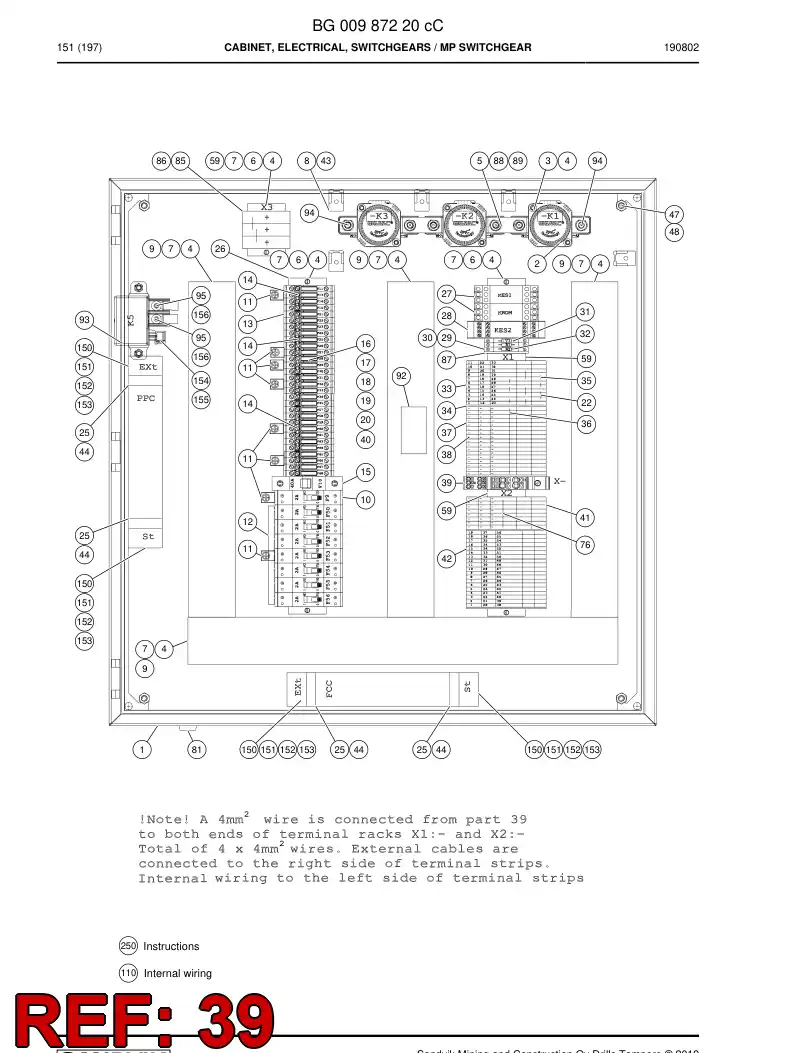 BG01106099b BG 011 060 99b Terminal Block, Feed-Through - Sandvik Technical Drawing