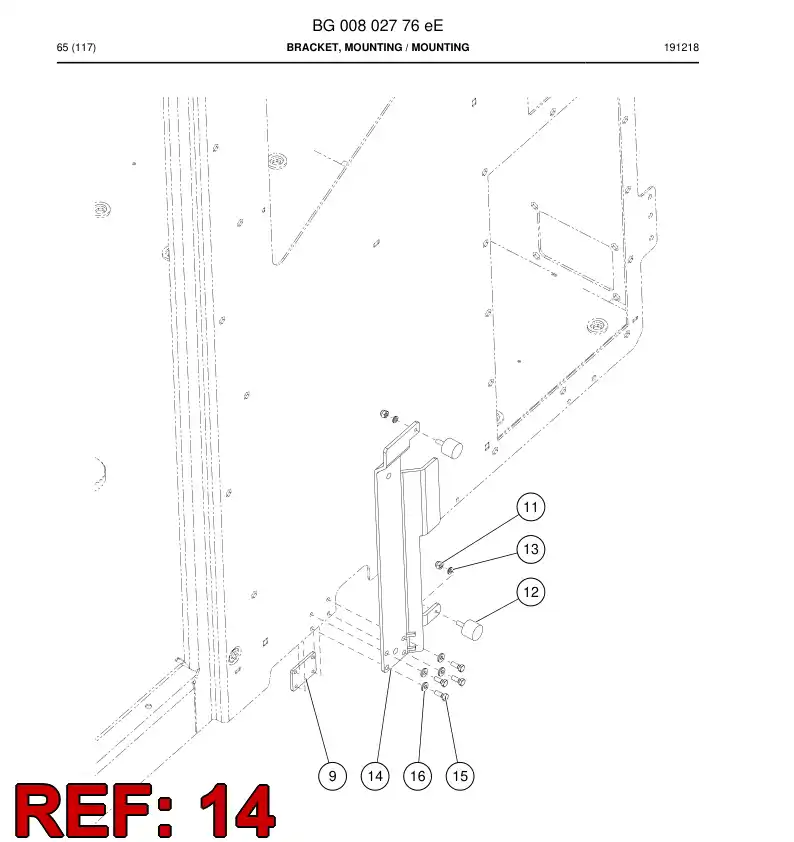 BG01107741b BG 011 077 41b Plate, Stop - Sandvik Technical Drawing