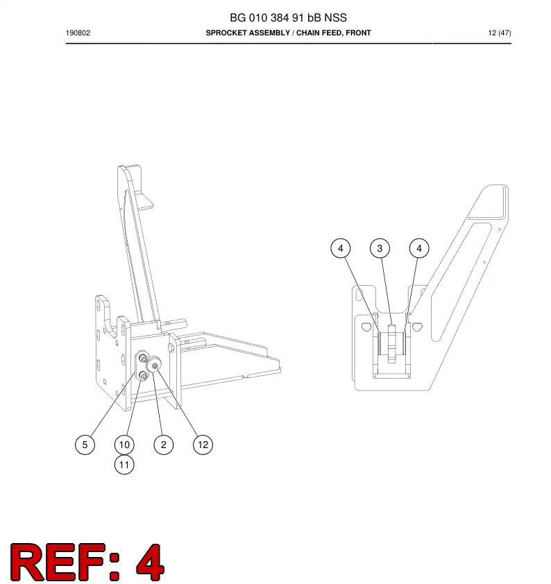 BG01108047a BG 011 080 47a Plate, Intermediate - Sandvik Technical Drawing